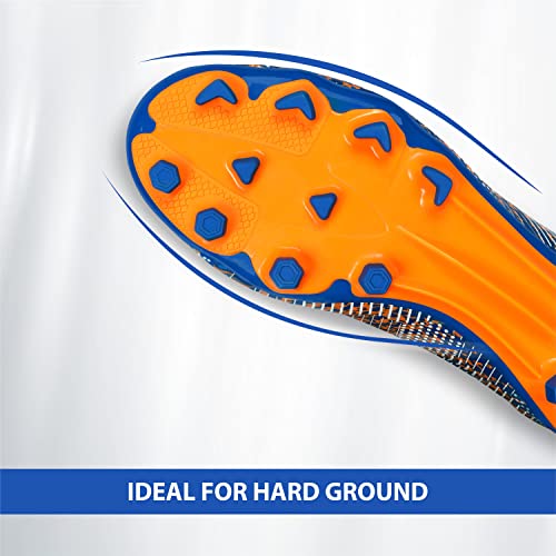 Image of Nivia Boys Encounter Kids Football StudNivia Kids Encounter 9.0 Orange-Royal Blue UK - 1