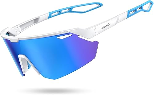 Miniatura 15 de Lamicall Gafas de sol deportivas polarizadas de 0.85 oz para hombres y mujeres, gafas con protección UV400, para correr, ciclismo, béisbol, pesca
