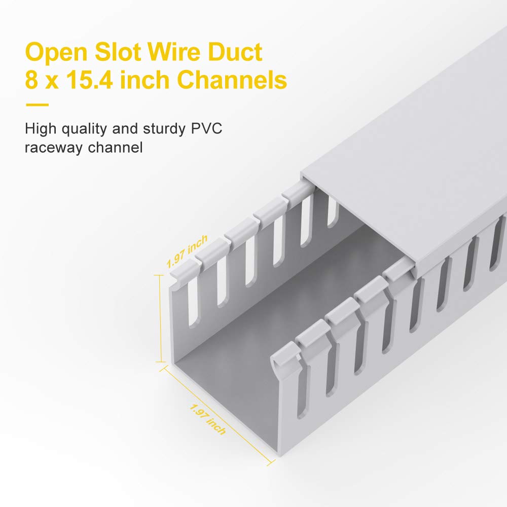 Wire Duct Kit, Open Slot Cable Duct Management Raceway, Cable Track
