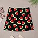 4TH N Short Skirts for Women, Fashion A-Line Mini Skirts High Wasited and Double Layer for All Occasions, Comfortable Skirt Skorts, Chic Watermelon Fruit Pattern, (M)