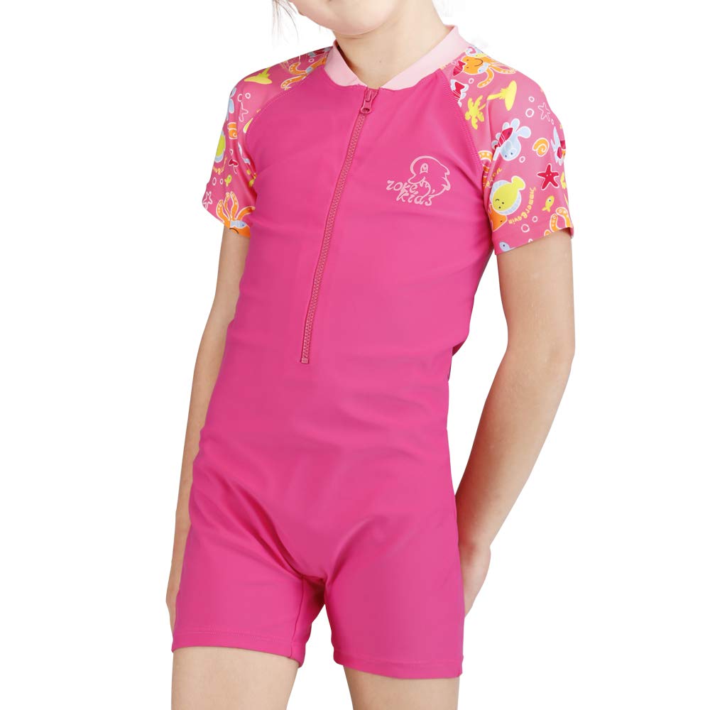 Buy Girls One Piece Swimsuit Short Sleeve Bathing Suit UPF 50+ Sun