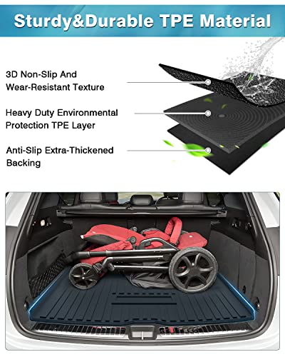 Mixsuper Custom Fit Cargo Liner For 2020-2023 Mercedes-Benz Gle Class 5 Passenger Gle Trunk Liner All Weather Durable Odorless 3D Anti-Slip Rear Trunk Cargo Mat Black #TOP3
