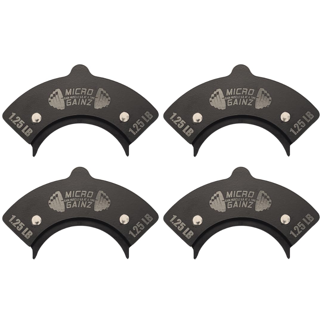 Micro Gainz 1.25LB Magnetic Weight Attachment for Snode Adjustable Dumbbells, Choose 4 or 8 Piece Magnetic Weight Plates, Ideal for Micro Loading