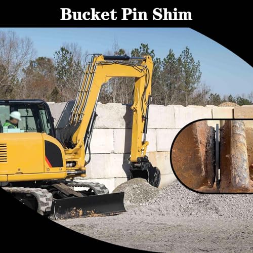 Image of 8 Pack 55MM Excavator Bucket Pin Shim Kit Detachable for Excavator and Skid Steer Fit for John Deere 75C 80C 75D 85D 75G 85G, 5mm Thickness