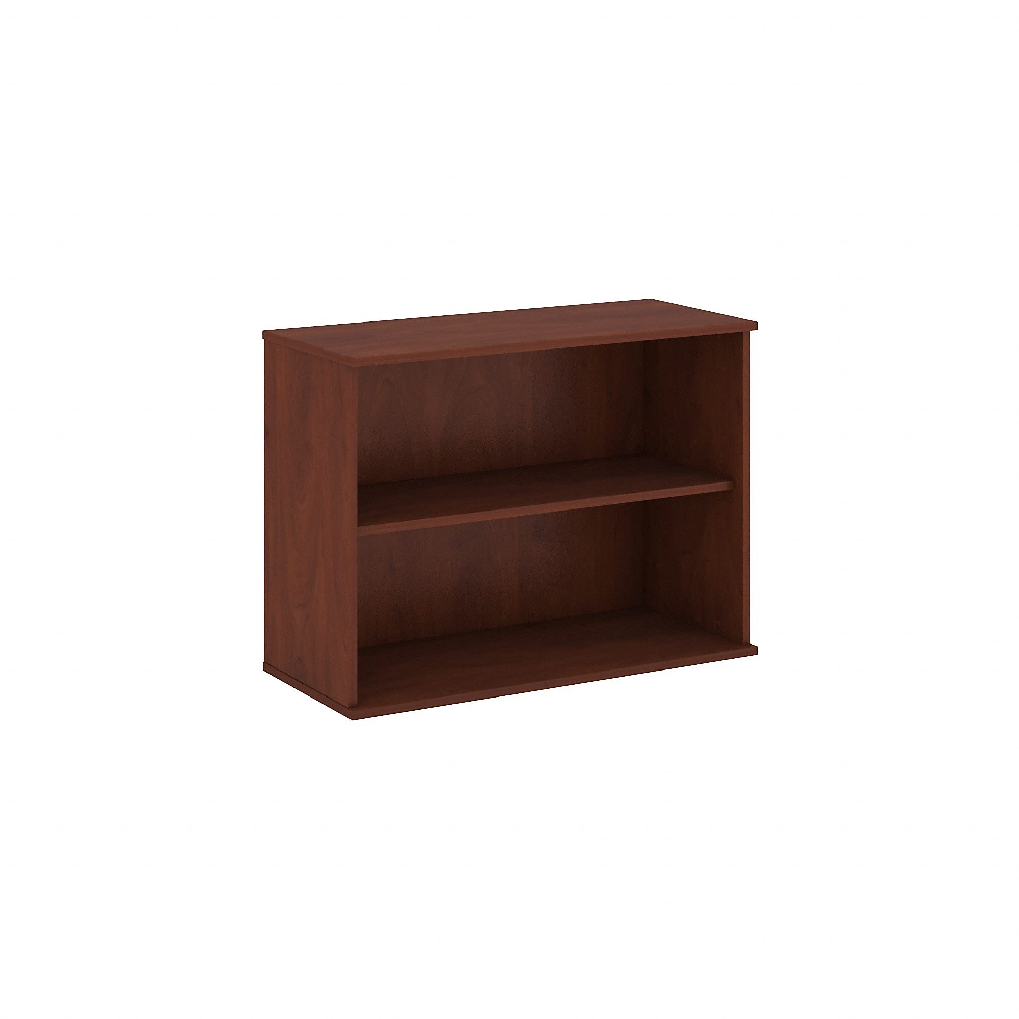 Bush Business Furniture Small 2 Shelf Bookcase in Hansen Cherry, Low Bookshelf for Home Office or Living Room