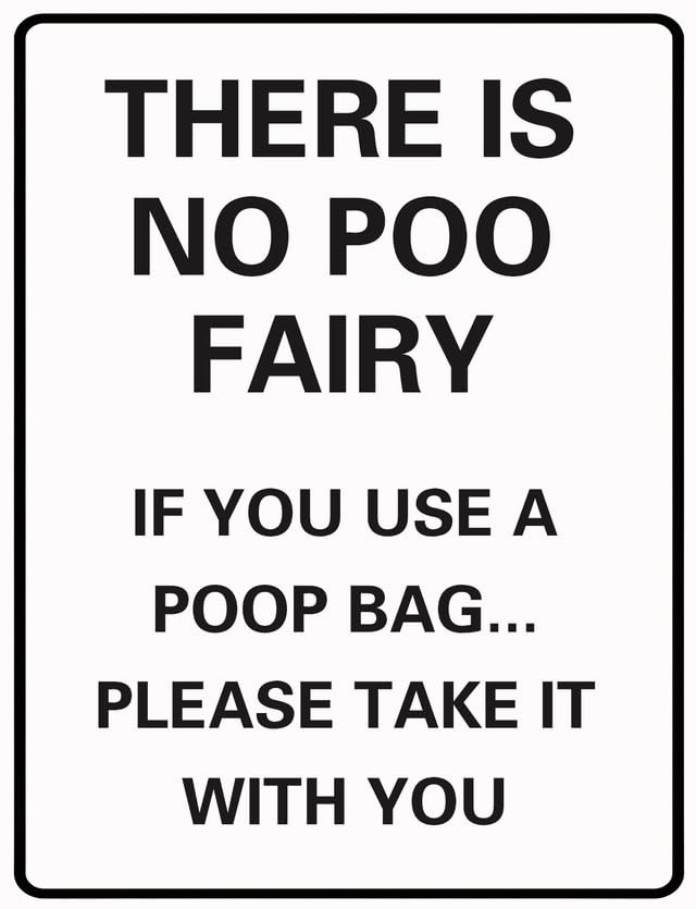 Funny Dog Poop Sign, Pick Up Poop Sign, There Is No Poo Fairy, Dog Poop Law Sign, No Dog Poop Yard Sign With Stake 12x15cm Sturdy Aluminum Sign Rust Free Easy Install