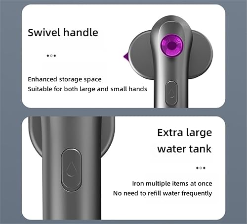 Miniatura 7 de DAUTAI Handheld Clothes Steamer, Portable Travel Steam Iron, Vertical And Horizontal Ironing, 2 in 1 Fabric Wrinkle Remover And Clothing Iron, for