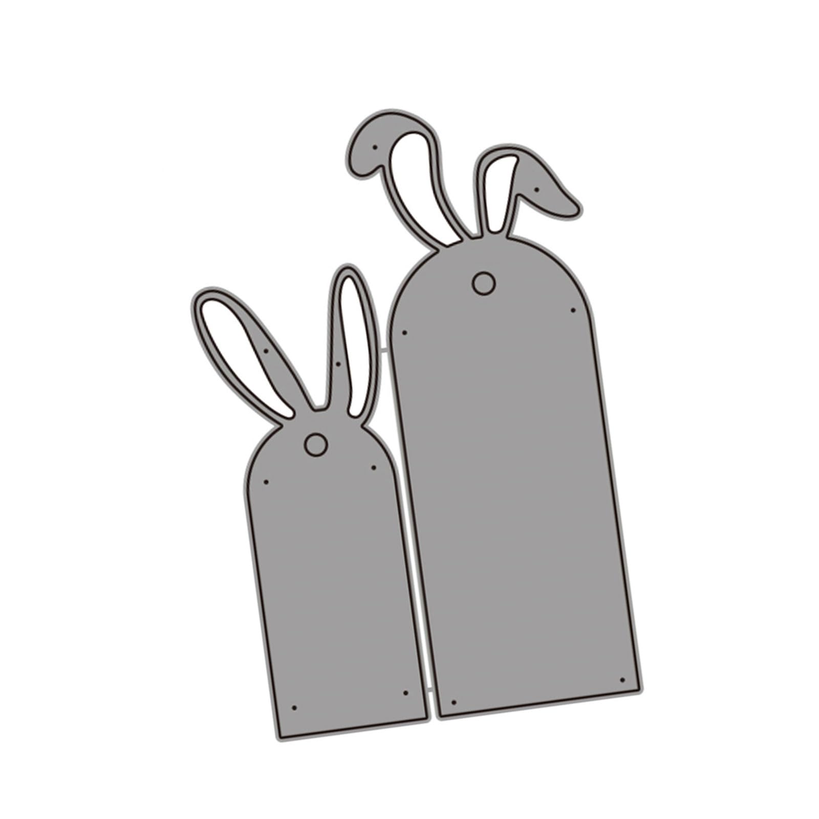oringnat Easters Rabbits Label Cutting Dies Embossing Cut Metal Die Cut for Scrapbooking Card Decoration