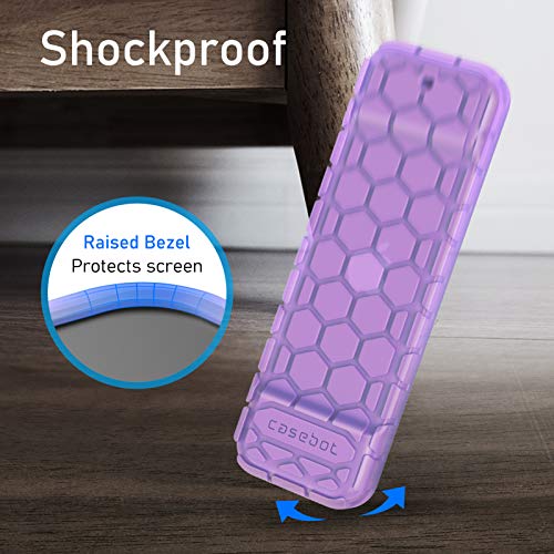 Fintie Protective Case For Apple Tv 4K/ Hd Siri Remote (1St Gen) - Honey Comb Lightweight Anti Slip Shockproof Silicone Cover For Apple Tv 4K 5Th 4Th Gen Siri Remote Controller, Purple-Glow #TOP4