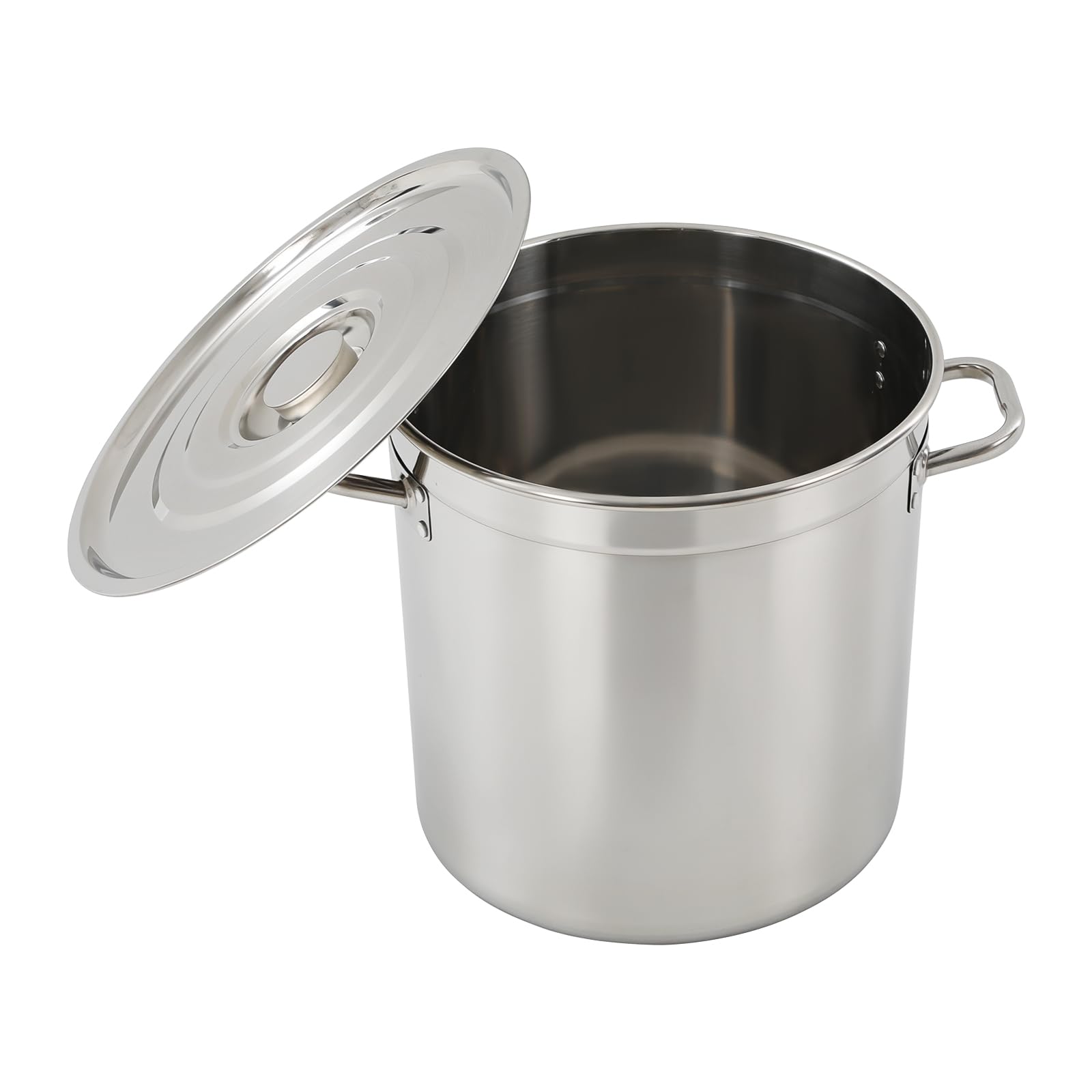 Garnek do zupy ze stali nierdzewnej 35 l z pokrywką Ø 35 cm | Pojemność ponad 35 l, otwór Ø 35 cm, z pokrywką, do gospodarstwa domowego i gastronomicznego, stal nierdzewna