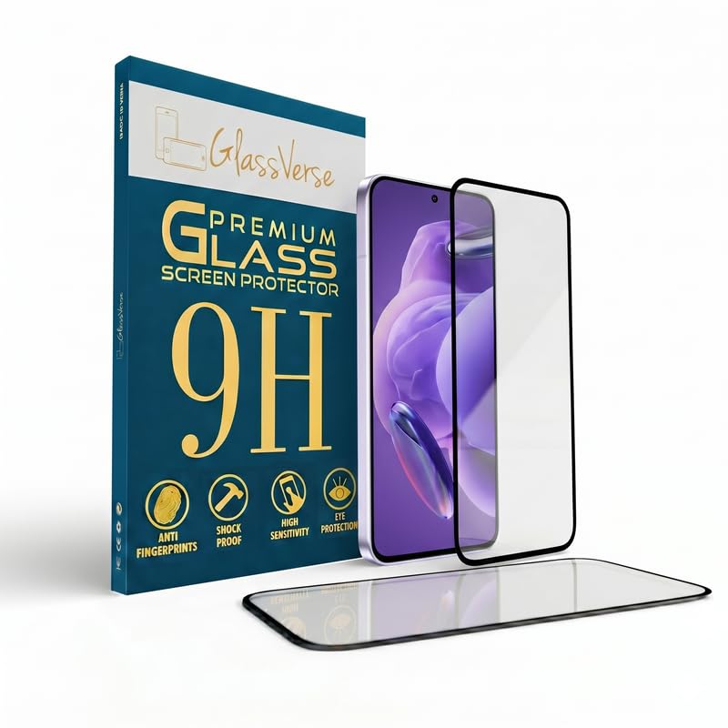 Image of GlassVerse 9H Gorilla Tempered Glass for Oppo Reno 14 Pro 5G | HD Clarity Screen Protector, Ultra Strong 9H Protection, Edge to Edge, Case Friendly, Hassle-less Installation Kit Included. (Pack of 2)