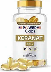 Keranat Suplemento para Crescimento Capilar, 150mg, Cápsulas Softgel, Combate Queda de Cabelo, Fortalecimento Capilar (60 Cápsulas)