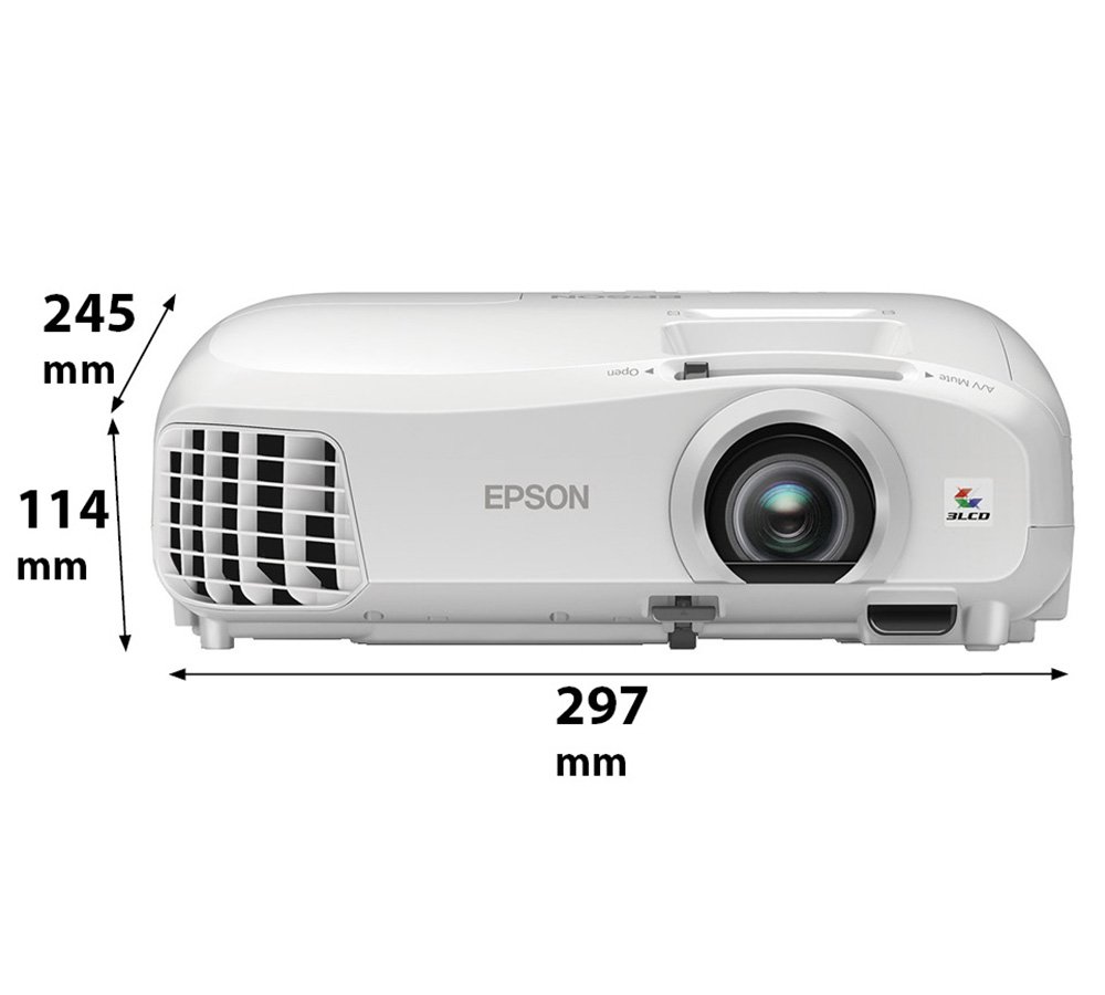 Epson EH-TW5210 Videoproiettore 3D per l'Home Cinema, Tecnologia 3LCD, Bianco