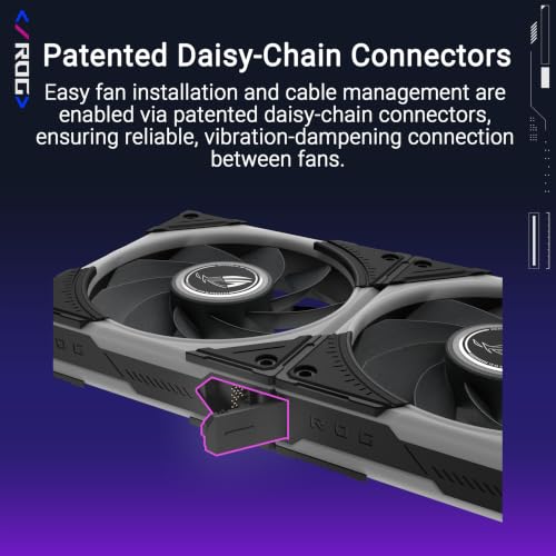 Image of ASUS ROG Eurux GR120 ARGB Reverse PWM Fan Single Pack 120mm PWM, 2200RPM, Patented Daisy-Chain, Custom Lighting Effects