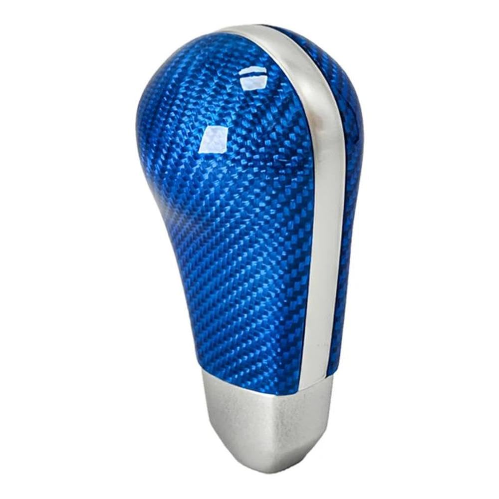 Poanbcgy Blue Shift Ball Joint Real Carbon Fiber Automatic Gear Shift Knob For Nissan 350Z 2003 2004 2005 2006 2007 2008 2009 2010 Gear Ball Head(Blue)