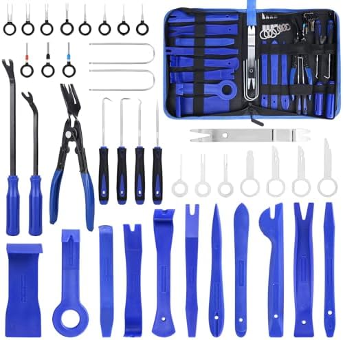 Eaukar Disassembly Tools, 250 Pcs Vehicle Disassembly Tool Removal for Interior Trim Lever Tool Car Panel Removal Tool Car Door Door Trim (Blue