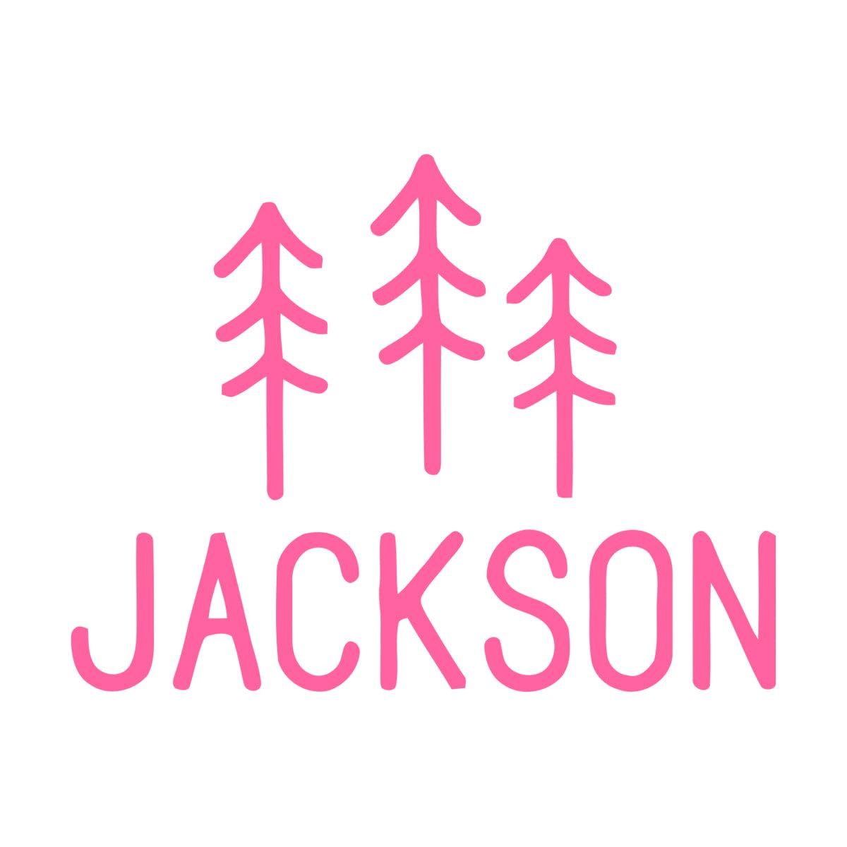 Name Decal Personalized Nursery Wall Stickers Boy Room Wall Decals Pine Tree Decor Camping Adventure Nature Woodland Mural Extra Large - 62x75cm