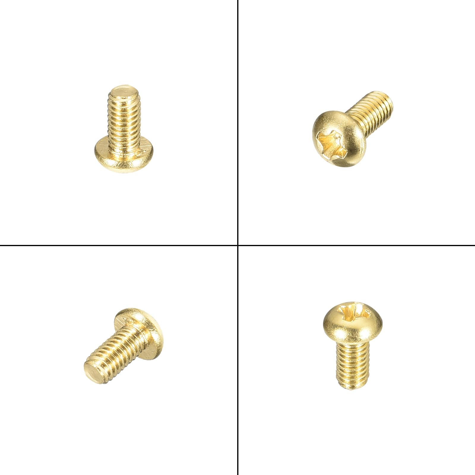 Brass Machine Screws - 60 Pcs M3x6mm -5 Brass Machine Screws - 60 Pcs M3x6mm -5