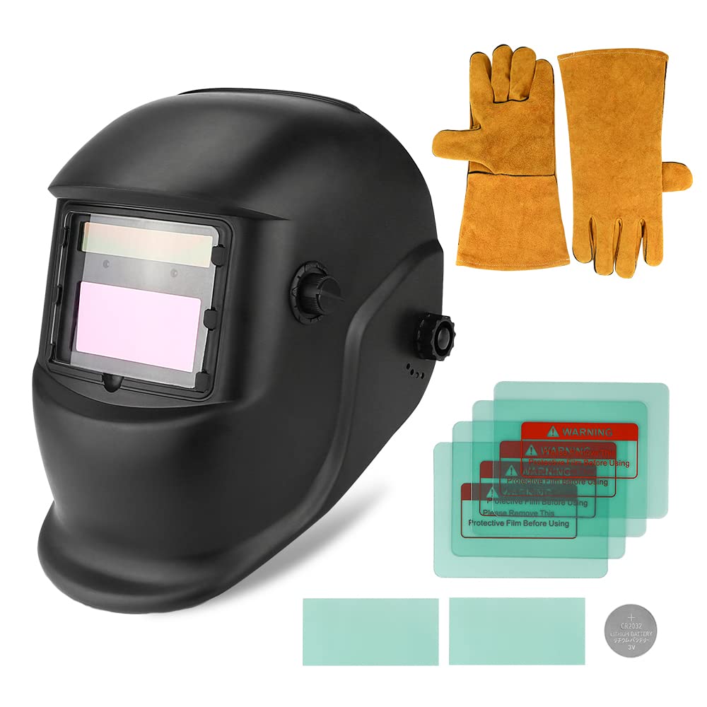 Buy Welding Helmet Auto Darkening Solar Powered Welder Helmet with 6