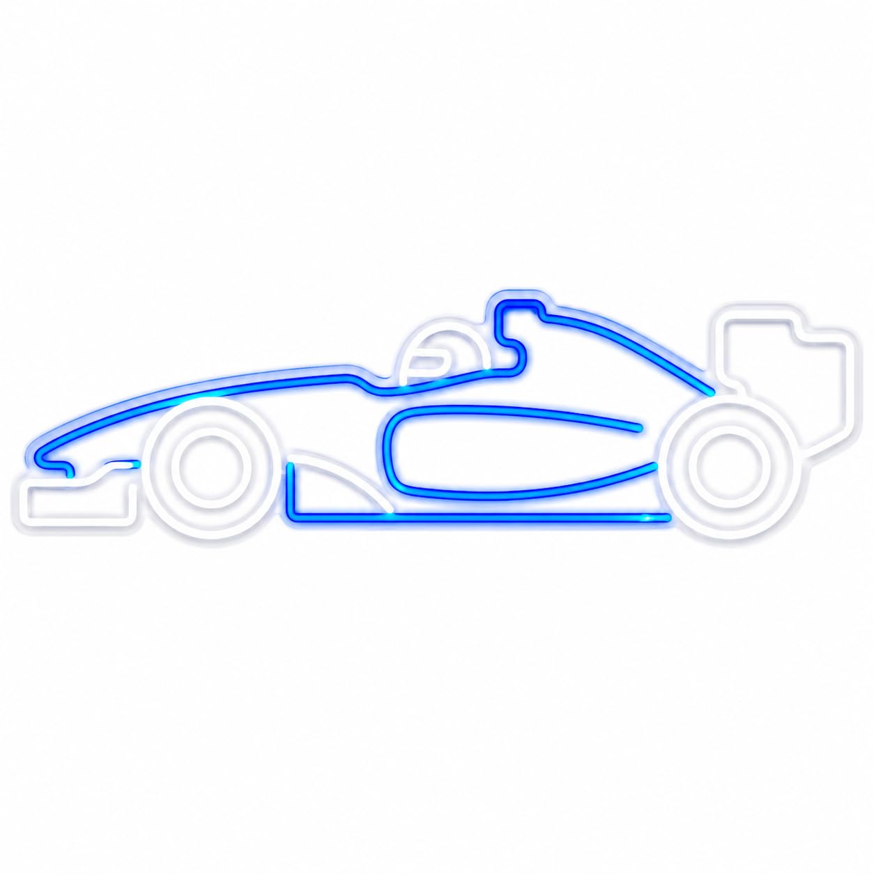 Letrero Coche deportivo f1 Cartel Luminoso LED Escaparate, Decoración de Pared en Metacrilato, Luz Brillante, aproximadamente 51x21cm alimentación 12v