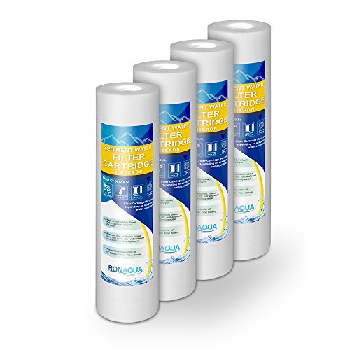 Sediment Water Filter Cartridge by Ronaqua 10"x 2.5", Four Layers of Filtration, Removes