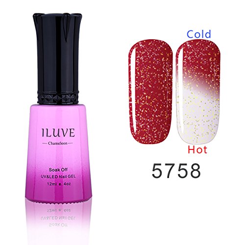 iLuve Long Lasting Soak Off Chameleon Temperature Colour Change Nail Polish with 60 Color Choices | 1 bottle with 12ml UV Gel Polish of Color #5758