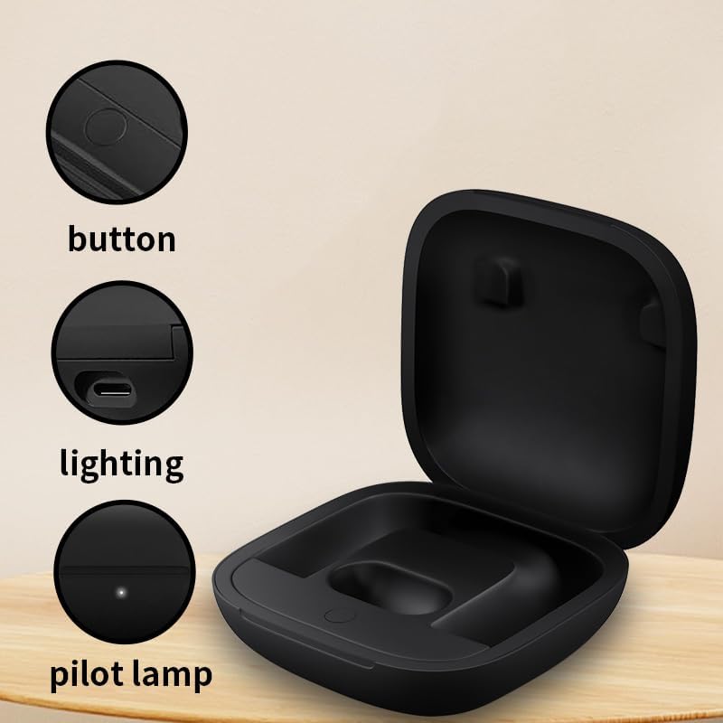 Charging Case for Powerbeats Pro, Replacement Charger with 700mAh Built-in Battery, Bluetooth Pairing, Sync Button & Lightning Port, Black (Earbuds Not Included) - Image 7