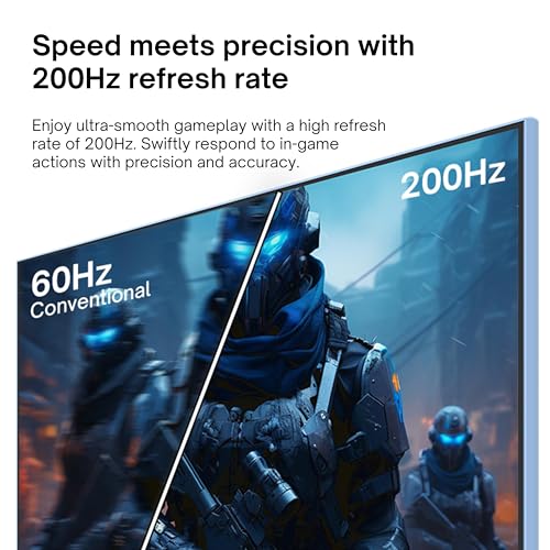 Image of Pixio PX248 Wave Blue 24 inch 200Hz Refresh Rate FHD 1080p Resolution Fast IPS Panel 1ms GTG Response Time Built-in Speakers Gaming Monitor with Adaptive Sync
