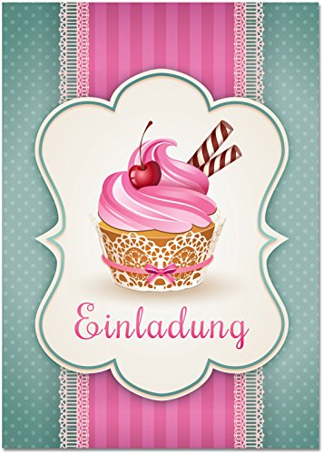 Einladungskarten mit Motiv Muffin / Cupcake ohne Einladungstext. Einladungen passen zum Geburtstag / Kindergeburtstag / Kochen / Backen Party (Ohne Umschläge) Einladungskarten mit Motiv Muffin / Cupcake ohne Einladungstext. Einladungen passen zum Geburtstag / Kindergeburtstag / Kochen / Backen Party (Ohne Umschläge)