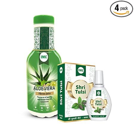 Imc Aloe Vera Fibrous Juice And Shri Tulsi - Combo Of 4