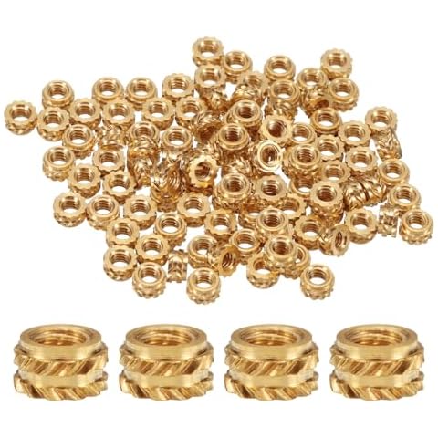 sourcing map 100pcs M2 Brass Heat Set Inserts Cover