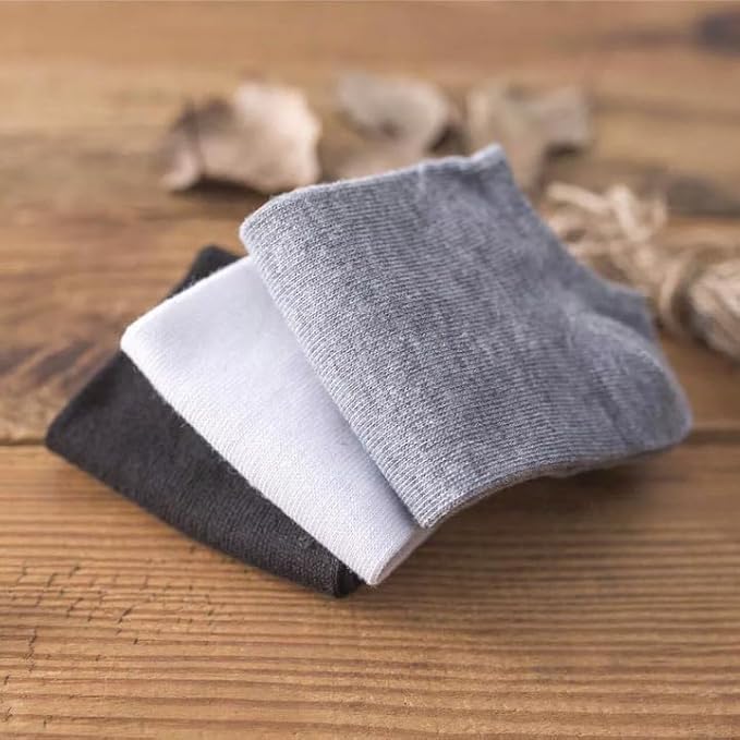 Image of Plain Ankle Length Socks for Men & Women | Unisex Low Cut Socks in Soft Pure Cotton Fabric | Stretchable, Breathable & Comfortable DailyWear Sock| Pack of 5