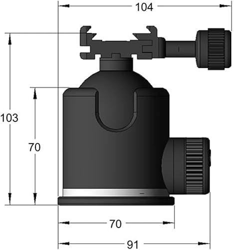 Miniatura 5 de Arca Swiss Monoball Z1+ - Cabezal de trípode con dispositivo clásico de ajuste rápido (placa no incluida)