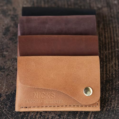 Nicks Boots Premium Leather Snap Wallet, Handcrafted in USA, Durable, Secure Closure (Brown)2