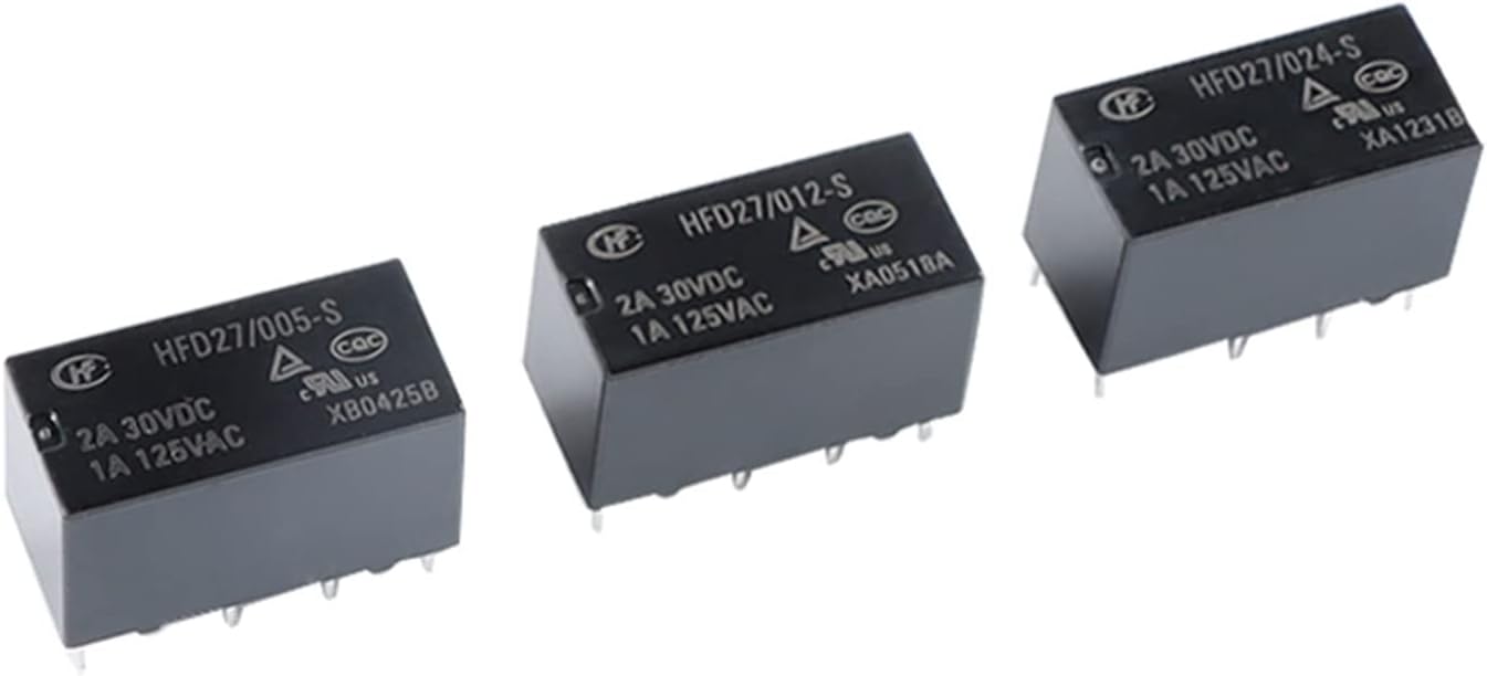10pcs Mini Relay HFD27 DC 5V 12V 24V HFD27-005-S HFD27-012-S HFD27-024-S 8Pin Sensitive DIP Relays