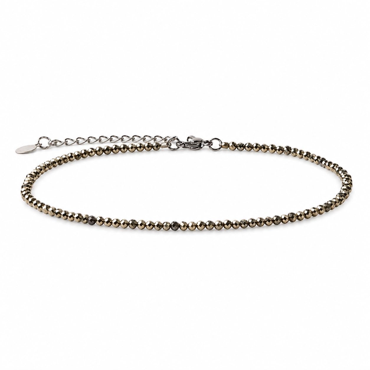 Certified Raw Pyrite Anklet for Women | Money Magnet Healing Crystal Anklet | Natural Stone Energy Jewellery | Adjustable Handcrafted Payal | Spiritual Gift for Meditation & Balance-image-43