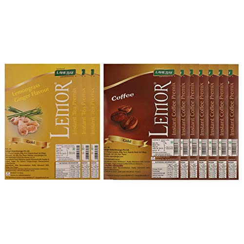 Image of Lemor Gold Lemongrass Ginger Flavour Instant Tea Premix 3 kg|Instant premix Coffee 7kg|premix Coffee and Tea for Vending Machine |Ready to drink tea