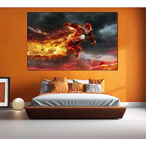 Cuadro Flash Barry №2006, lienzo de 120x80 cm ideal para decorar salones modernos