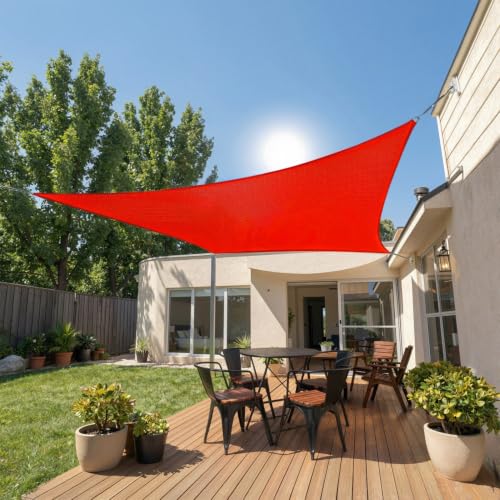 SHADEWIZ Rectangle 8' x 10' Red Sun Shade Sail Canopy Awning for Patio Backyard Lawn Garden Outdoor...