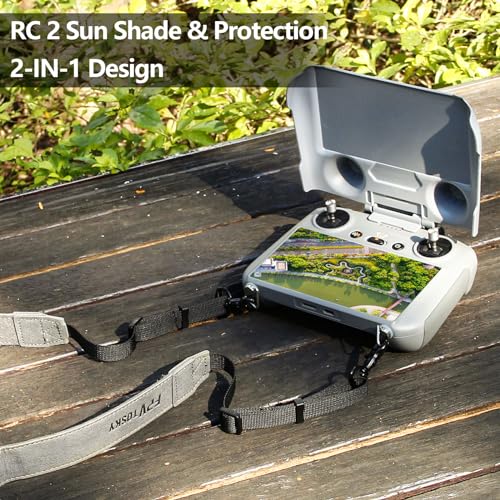 Image of FPVtosky 2-IN-1 Mini 4 Pro RC 2 Sun Hood & RC2 Protective Cover, Sun Shade Screen Protector for DJI Air 3S / Mini 4 Pro RC2 Remote Controller Protection Accessories