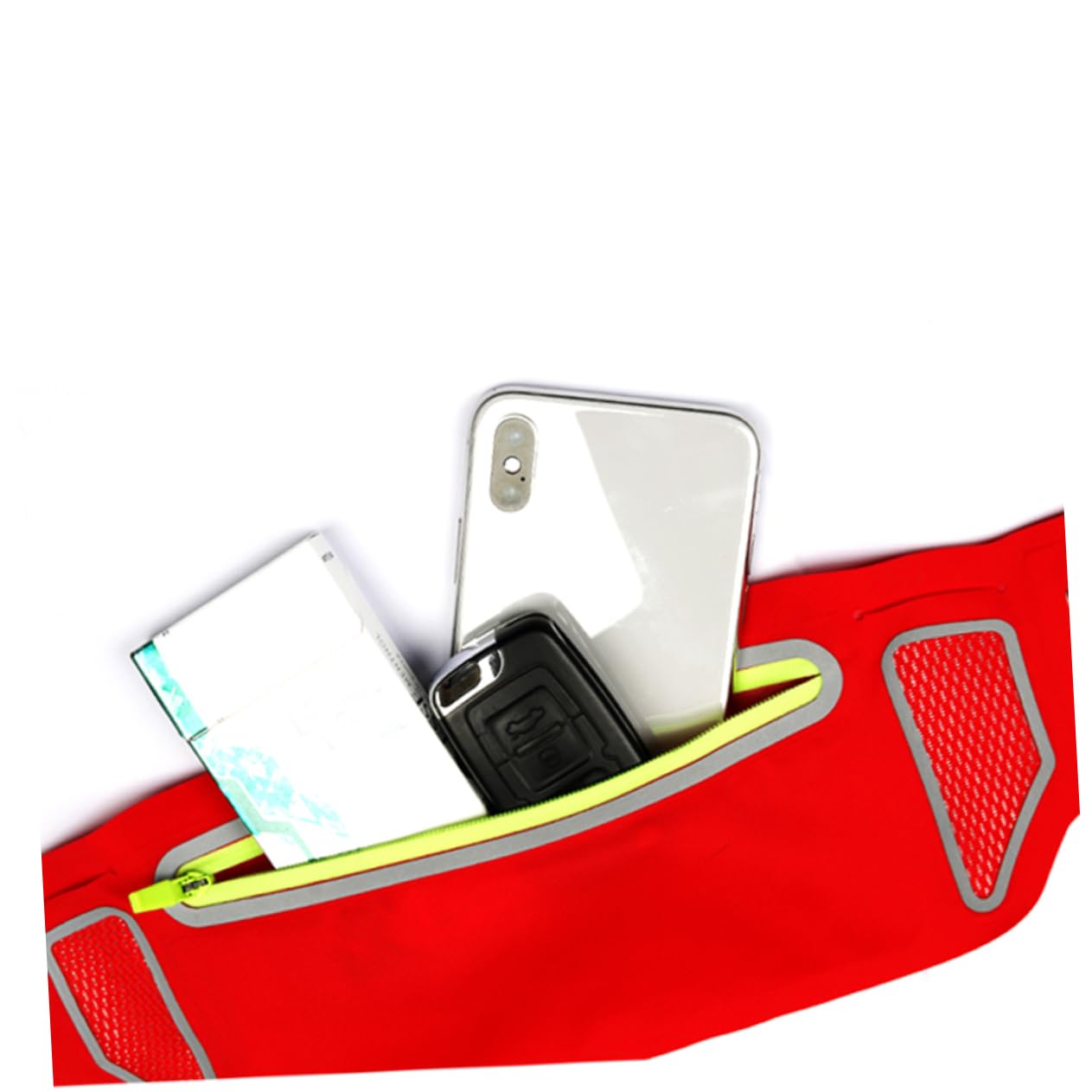 VANZACK 3stücke Unisex Ultra-dünne wasserdichte Fitness Bauchtasche Verstellbare Hüfttasche Für Joggen Reisen Und Outdoor-aktivitäten Geeignet Für Smartphones Und Kleinigkeiten Rot