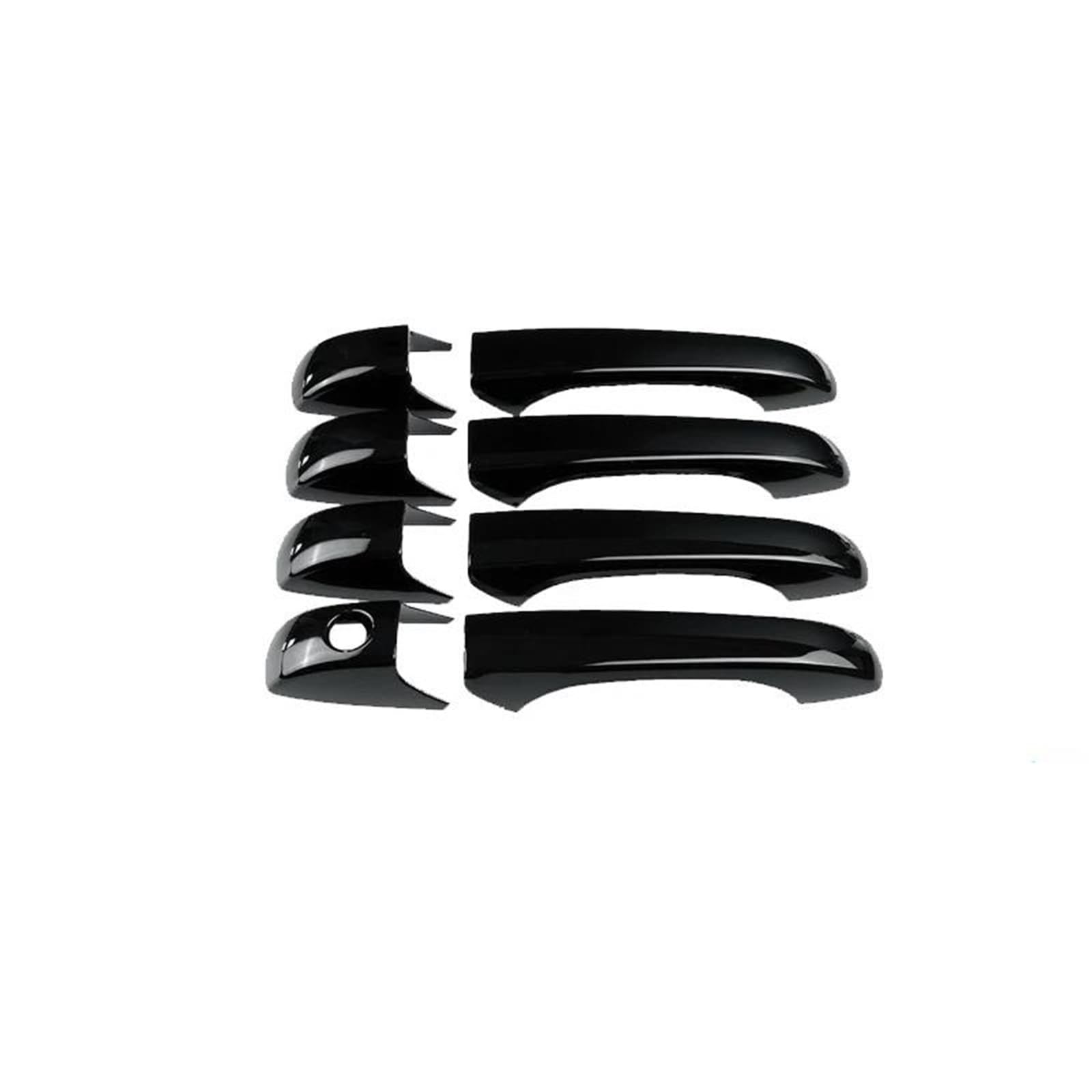 Yueyzhk Metallic Blcak Chrome Car Door Handle Cover Trim Set For Jeep For Patriot For Liberty For Russi 2007~2017 Blcak Chromium Exterior(Metallic Blcak)
