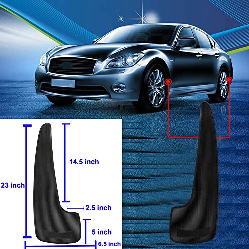 Image of Adroitz Black Universal Rubber Mud Flap For Maruti Suzuki Ignis