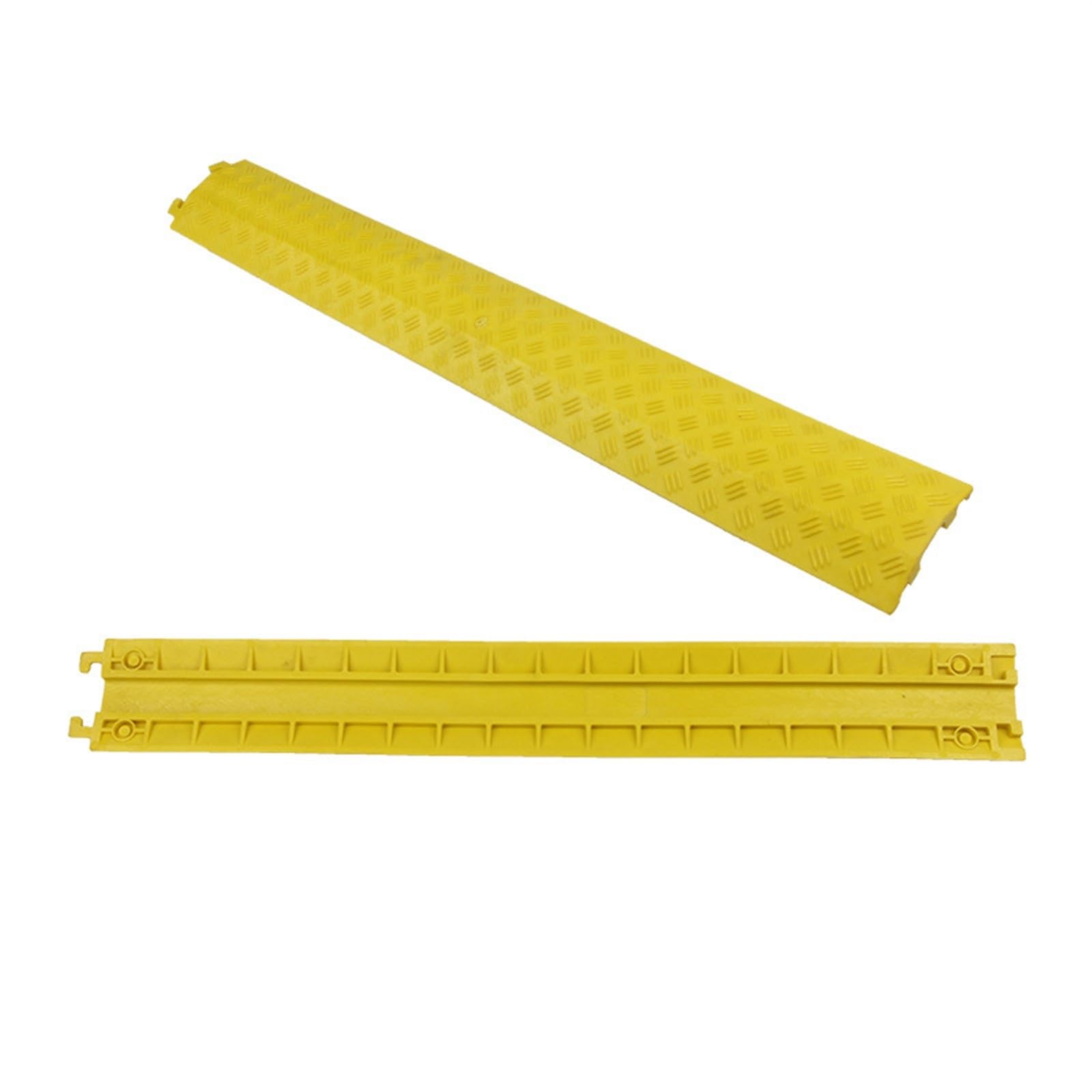 Copertura per Cavi da Pavimento Piccola A 1 Canale, 1 Pezzo, Protezione per Cavi da Interni, Rampa di velocità in Gomma per Cavi per Ufficio E Magazzino.Yellow-100x12.5x1.7cm/39x5x1in