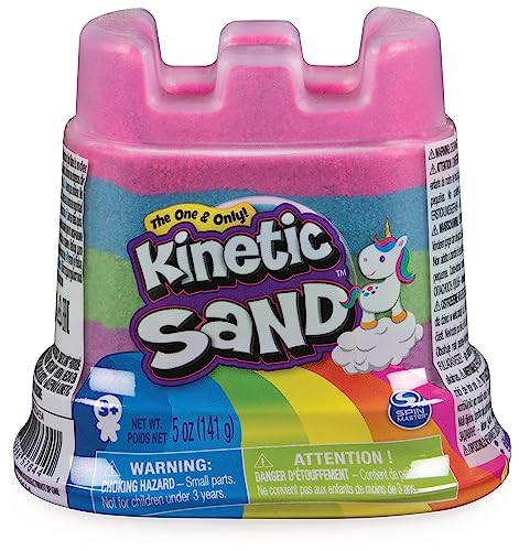 Kinetic Sand Regenbogen Einhorn Behälter - mit 141 g original kinetischem Sand aus Schweden erfüllt alle gesetzlichen Anforderungen für Kinder ab 3 Jahren