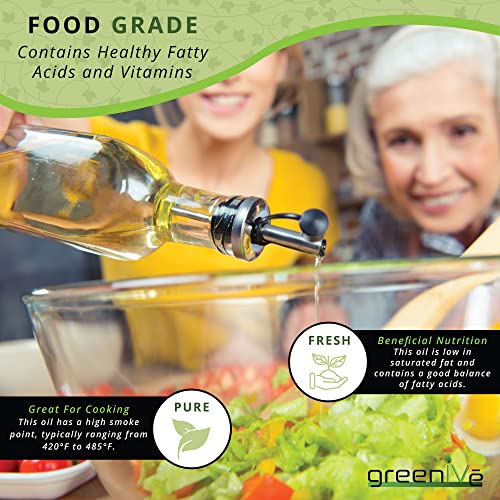Greenive Grapeseed Oil Organically Grown 100% Pure Cold Pressed Light Flavor High Tempurature Cooking 32Oz thumb #3