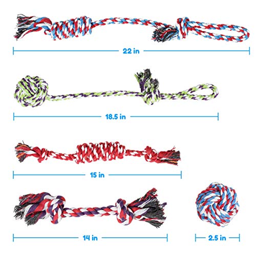 Pacific Pups Products Rope Dog Toys For Small Dogs And Medium Dogs - Benefits Nonprofit Dog Rescue - Dog Chew Toys For Small And Medium Breeds - Cotton Dog Toys For Boredom #TOP4