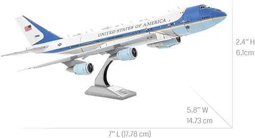 Miniatura 3 de Fascinations Metal Earth Air Force One - Kit de modelo de metal 3D con pinzas