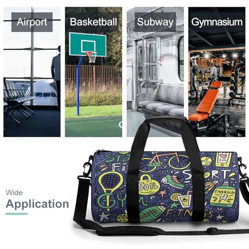 Duffel bag rouge et vert de 45cm avec fermeture zippée renforcée