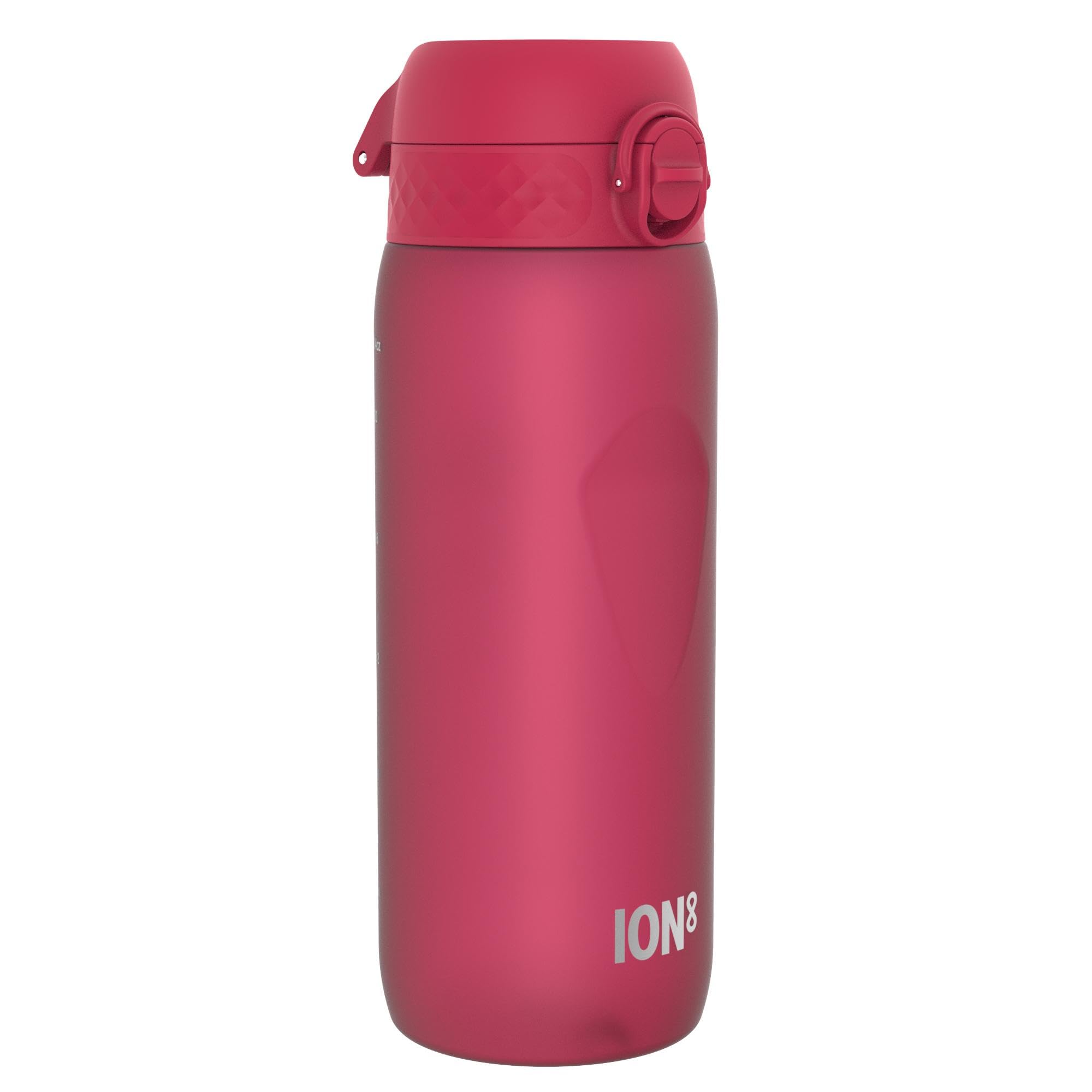 Ion8 Sports Water Bottle, 750 ml/24 oz, Leak Proof, Easy to Open, Secure Lock, Dishwasher Safe, BPA Free, Flip Cover, Carry Handle, Soft Touch Contoured Grip, Easy Clean, Odour Free, Viva Magenta